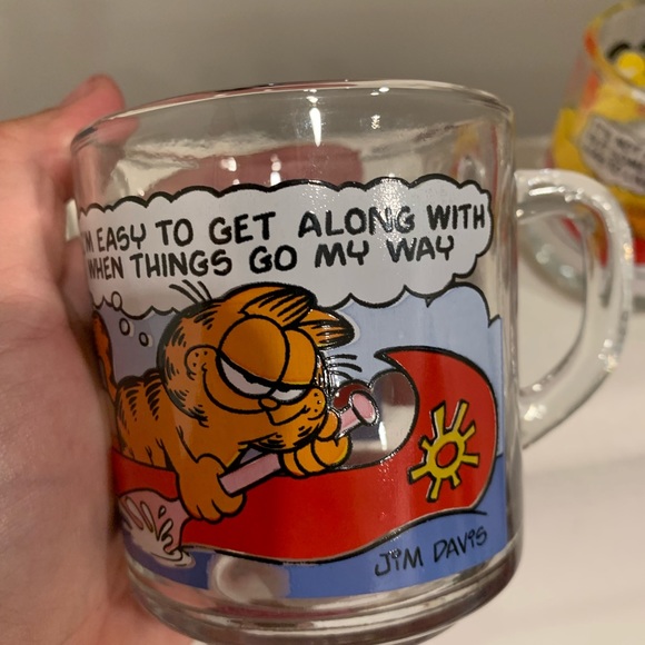 Vintage 1988 Garfield McDonald’s glass cups - Picture 4 of 9